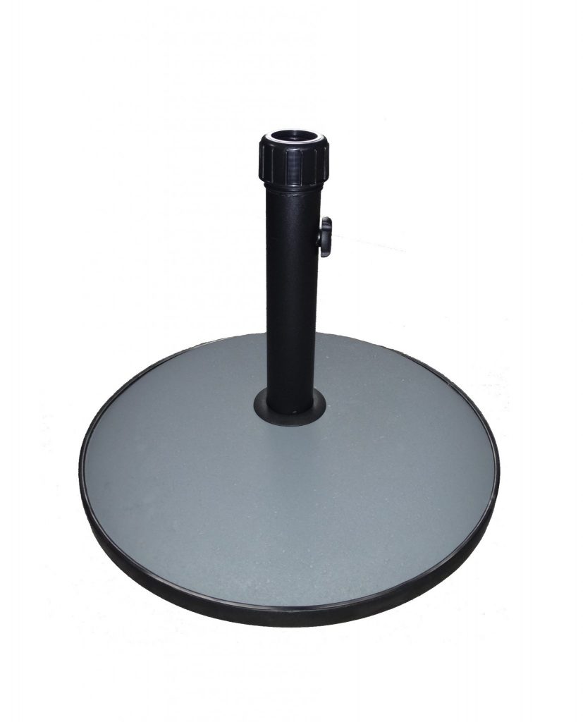 15Kg Round Concrete Parasol Base Umbrella Stand In Grey - Rattan Garden ...